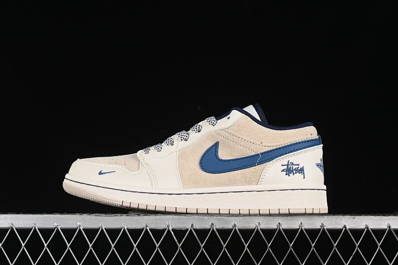 All categories Air Jordan Jordan series basketball shoes Air Jordan 1 Low High-end customized low-top sneakers Air Jordan 1 Low Stusi co-branded-Miqianka High-end customized low-top retro basketball shoes SJ9950-027